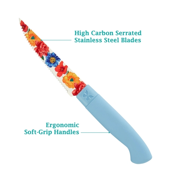 ❤️ New Pioneer Woman Prairie Cowboy Grill Steak Pan with Steak Knifes - Picture 7 of 10